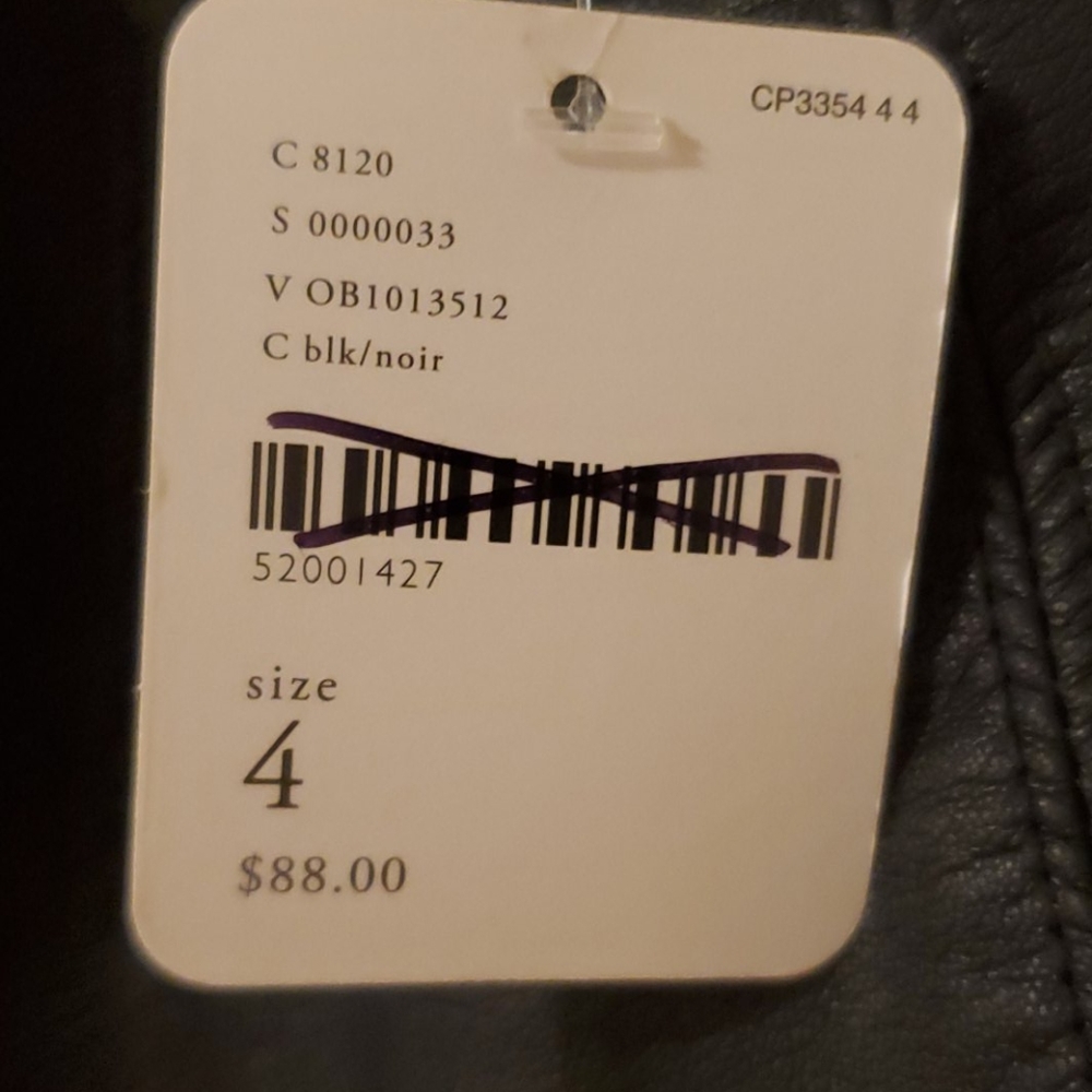 🎁 Free People black vegan leather moto mini skirt 4 - Picture 5 of 6